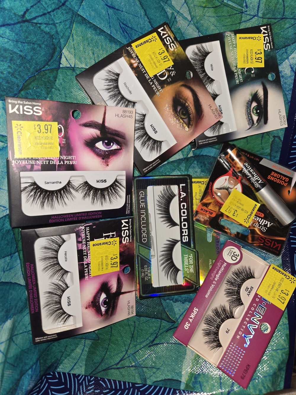 6 Pairs Kiss And Assorted Black False Eyelashes Variety Packs